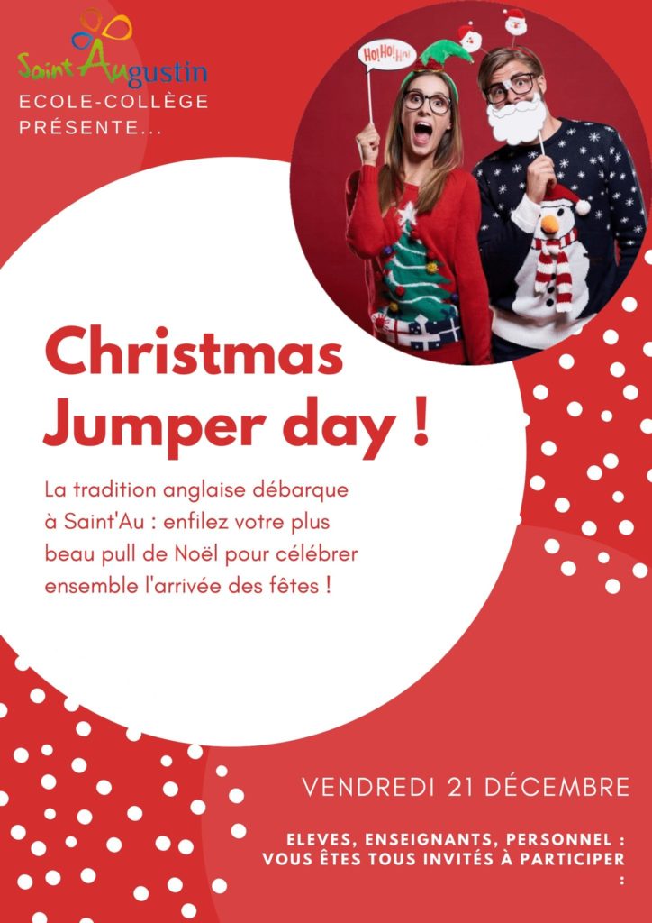 Lire la suite à propos de l’article Christmas Jumper day : la tradition anglaise débarque à Saint’Au !